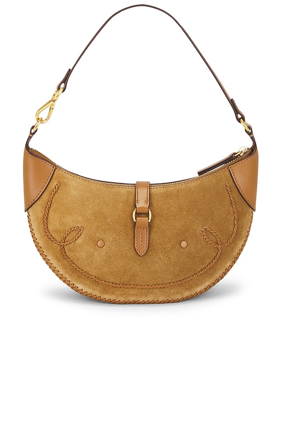 view 2 of 4 SAC À BANDOULIÈRE EN DAIM FORMAT MINI in Caramel & Tan