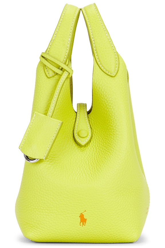 view 2 of 5 Shiny Drum Pebble Small Crossbody Bag in Limeade