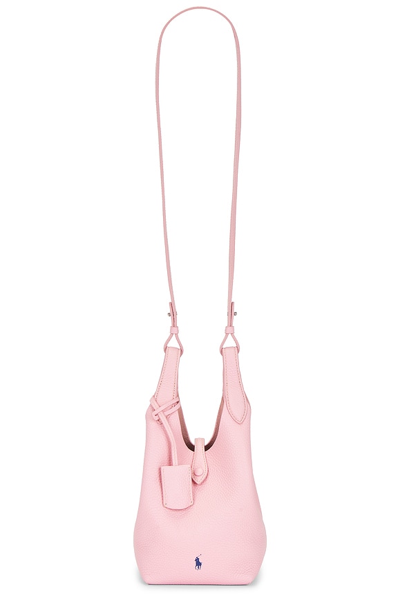 view 1 of 5 Shiny Drum Pebble Mini Crossbody Bag in Cotton Candy