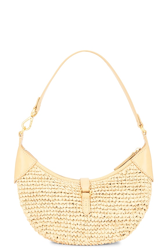 view 2 of 4 Raffia Leather Mini Shoulder Bag in Natural & Cashmere