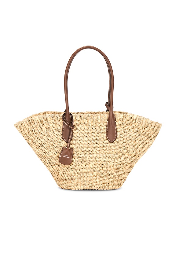view 1 of 4 Raffia Stripe Tote Bag in Natural