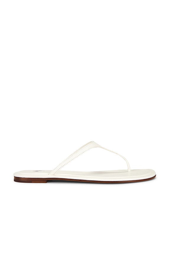 view 1 of 5 Nappa Thong Flat Sandals in White