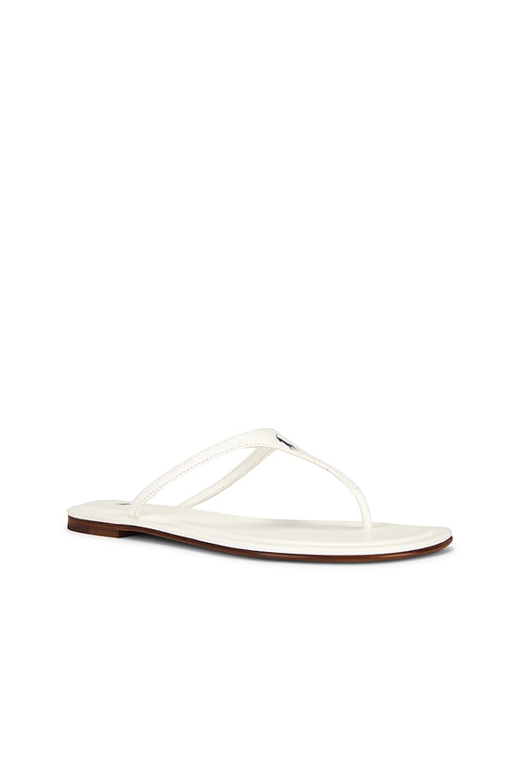 view 2 of 5 Nappa Thong Flat Sandals in White