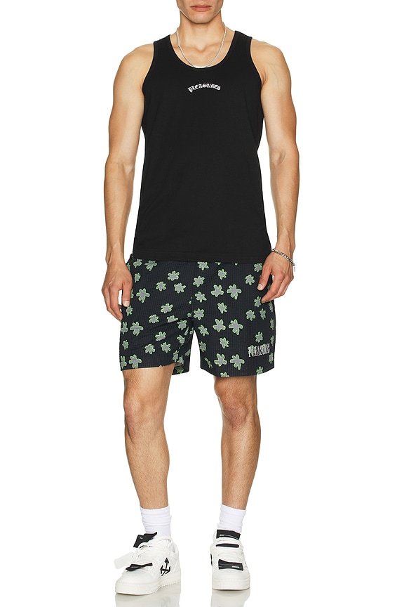 view 2 of 5 Floral Seersucker Shorts in Black