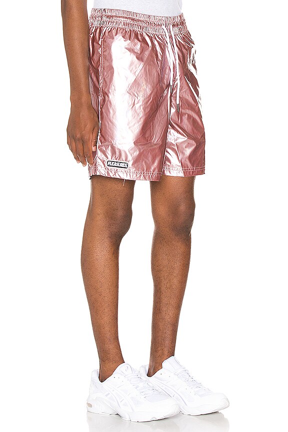 view 2 of 4 Liquid Metallic Shorts in Pink