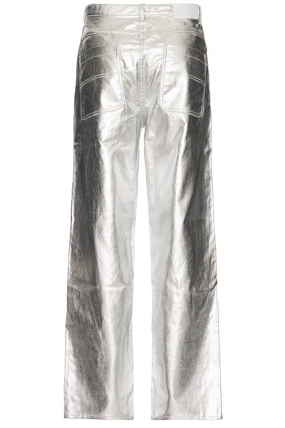 view 2 of 5 Latex Formula Baggy Jeans in Silver