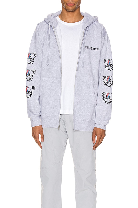 view 2 of 6 SUDADERA CON CAPUCHA CON CREMALLERA DEAD INSIDE in Heather Grey