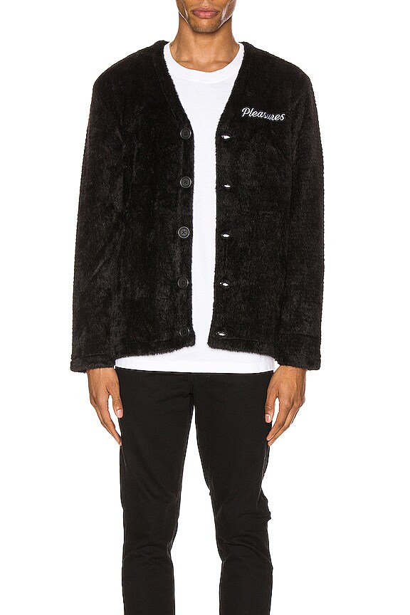 view 1 of 6 Fuzzy Cardigan in Black