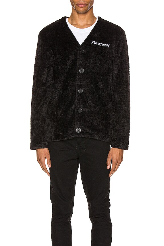 view 2 of 6 Fuzzy Cardigan in Black