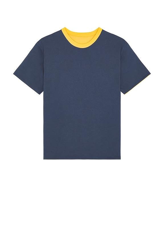 view 2 of 6 Legal Reversible Heavyweight T-Shirt in Yellow & Navy