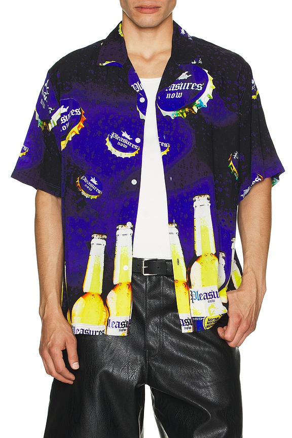 view 3 of 4 Cerveza Camp Shirt in Blue