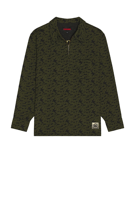 view 2 of 5 Leaf Half Zip Shirt in Olive