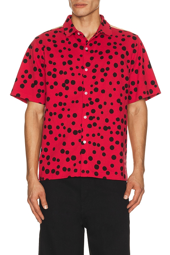 view 2 of 5 Bug Eye Button Up Shirt in Red