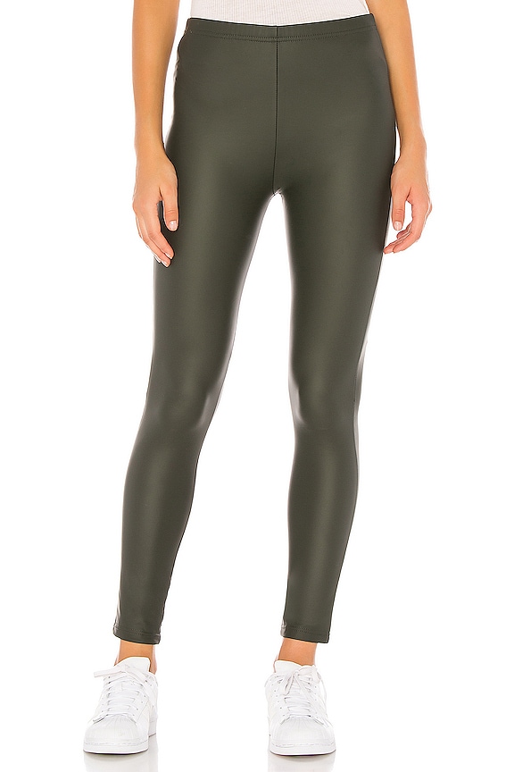 view 1 of 4 Fleece Lined Liquid Legging in Army