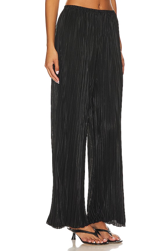 view 2 of 5 Plisse Wide Leg Pants in Black