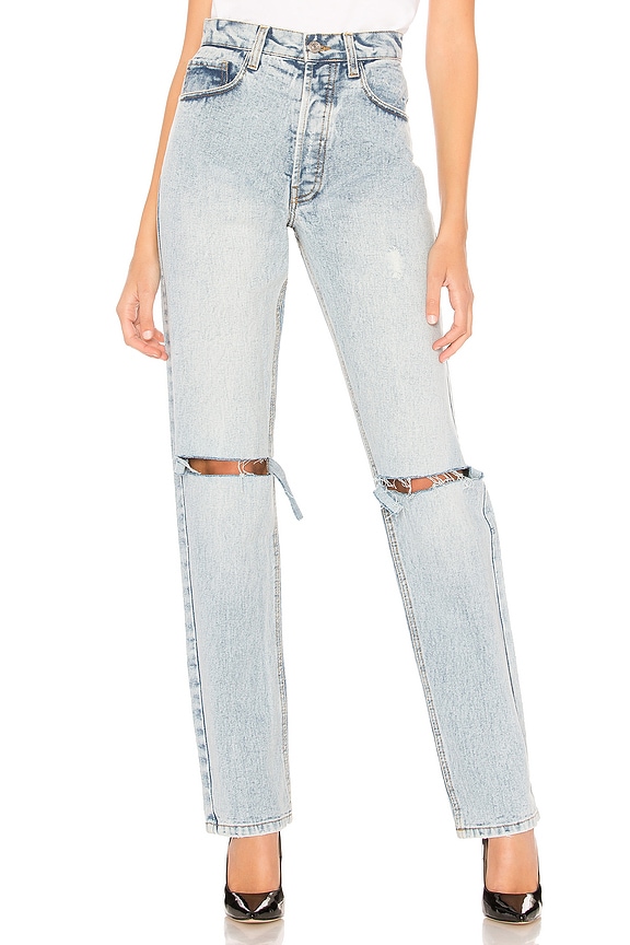 view 2 of 5 Denim Mom Jeans in Light Wash