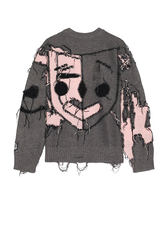 view 2 of 3 Freedom Distressed Knit Sweater in Grayz