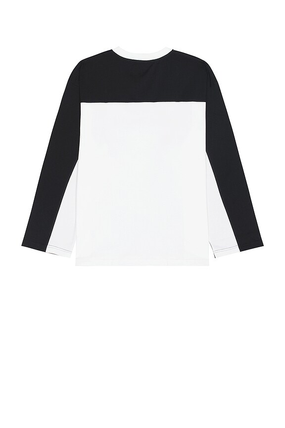 view 2 of 4 Bi Colour Oversized Tee in Black & White