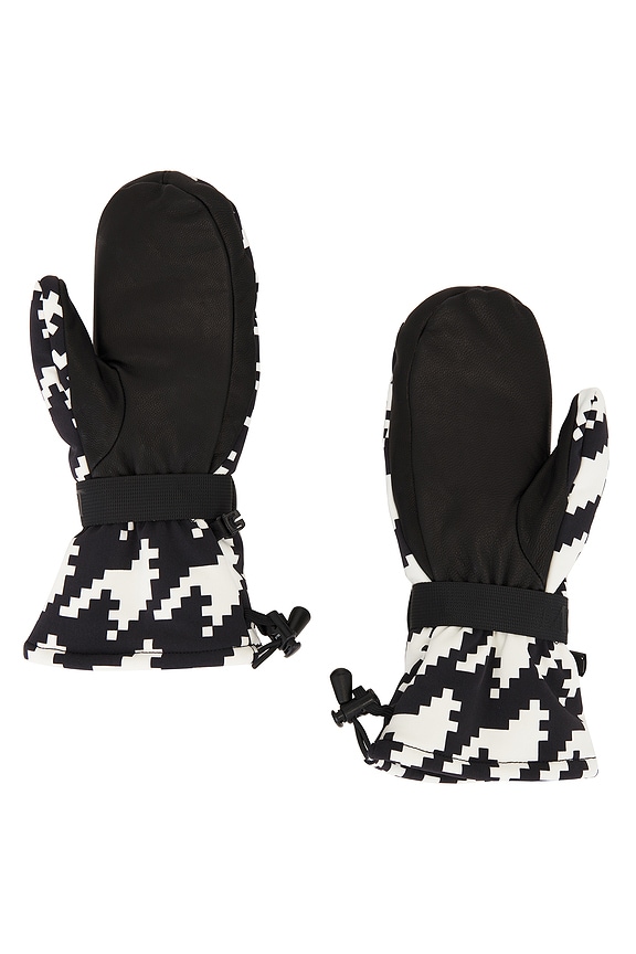 view 2 of 2 MITAINES DAVOS in Black & White Houndstooth