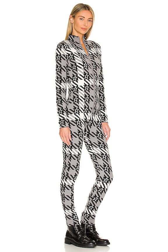 view 2 of 4 Star Gingham Onesie in Star Gingham Black
