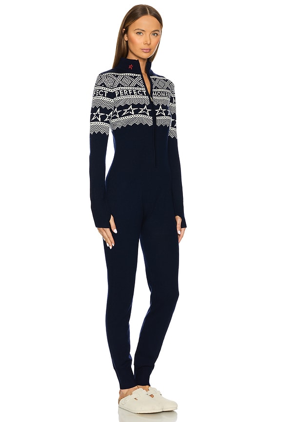 view 2 of 4 Holiday Onesie in Blue & White