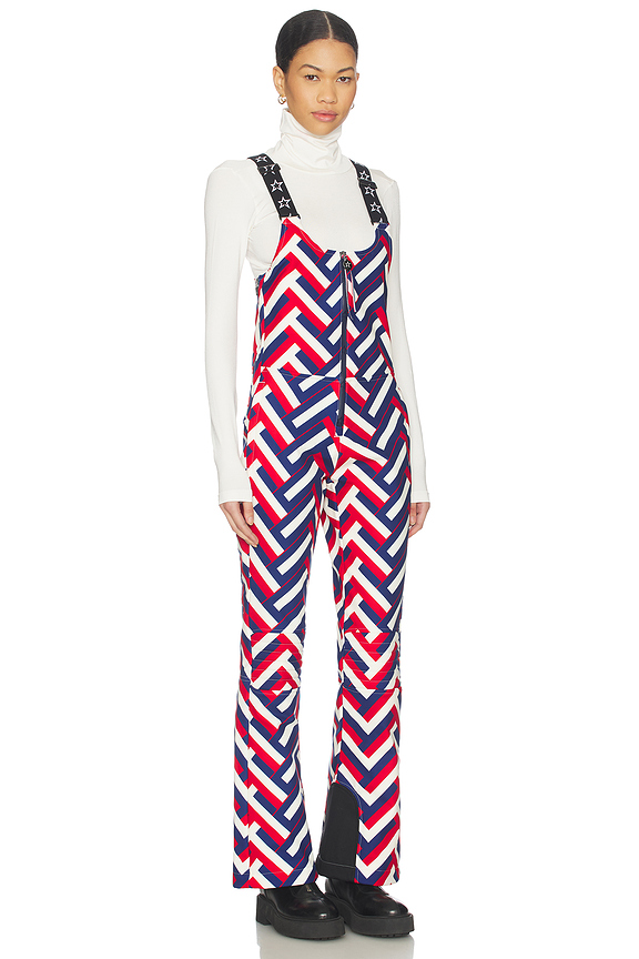 view 2 of 4 COMBINAISON DE SKI À BRETELLES JG in Red Waffle Print