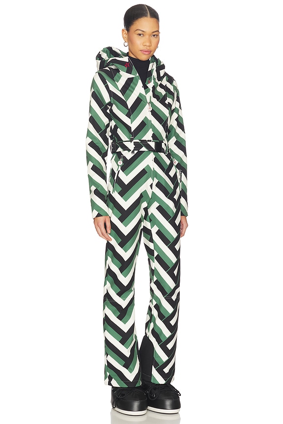 view 2 of 3 TRAJE DE ESQUÍ TIGNES in Green Waffle Print