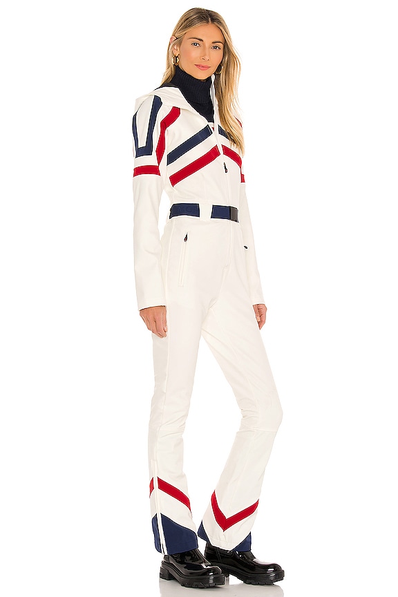 view 2 of 3 COMBINAISON TIGNES in Snow White, Navy & Red