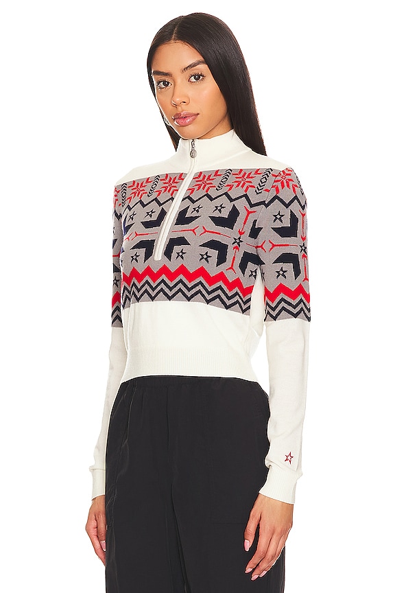 view 2 of 4 Nordic Half Zip Sweater in Snow White
