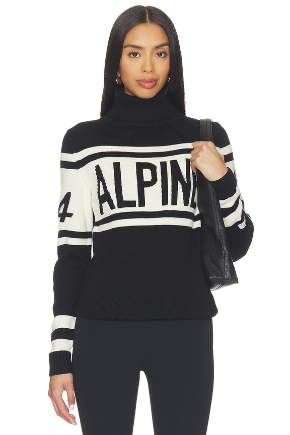 view 1 of 5 Womens Alpine Schild Sweater in Black & Snow White