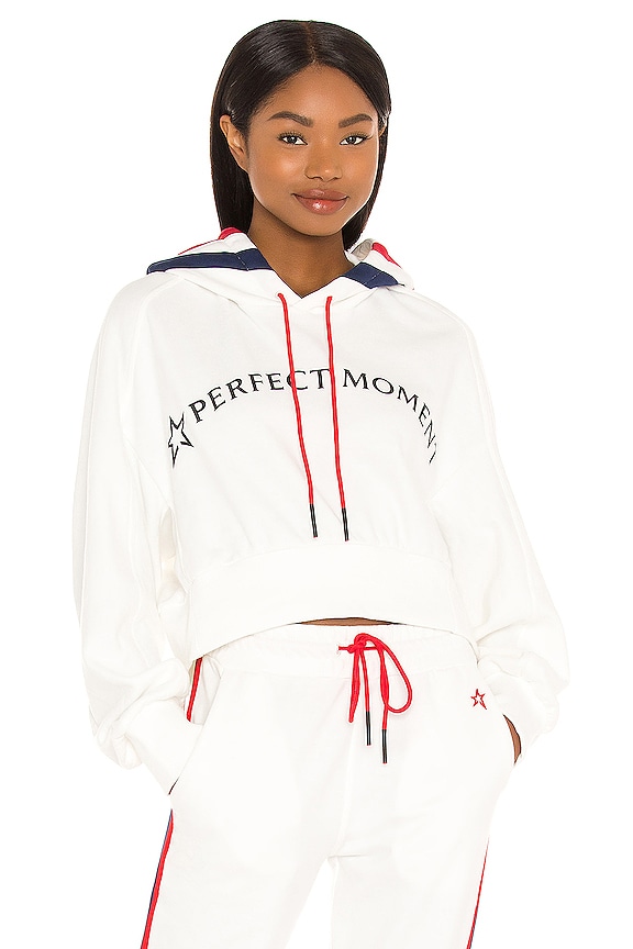 view 1 of 5 Cropped Hoodie in Snow White
