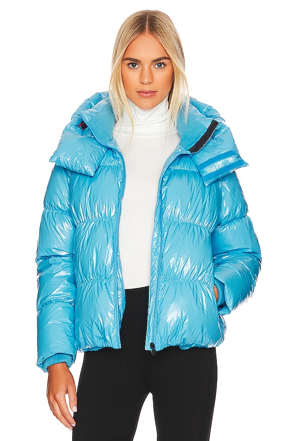 Perfect Moment January Duvet Jacket in Sky Blue Cire | REVOLVE