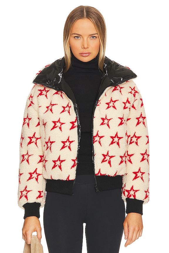 view 2 of 6 Reversible Metallic Faux Shearling Jacket in Black Liquid