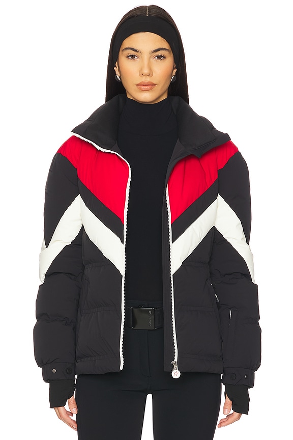 view 2 of 6 CHAQUETA PARKA PARA ESQUÍ. JG in Jet Black & Red & Snow White