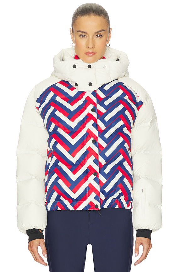 view 2 of 5 Moments Ski Jacket in Red Waffle Print