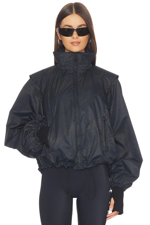 view 1 of 5 Scratch Houndstooth Bomber Jacket in Black