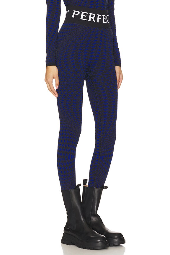 view 2 of 6 Perfect Jacquard Legging in Black & True Indigo