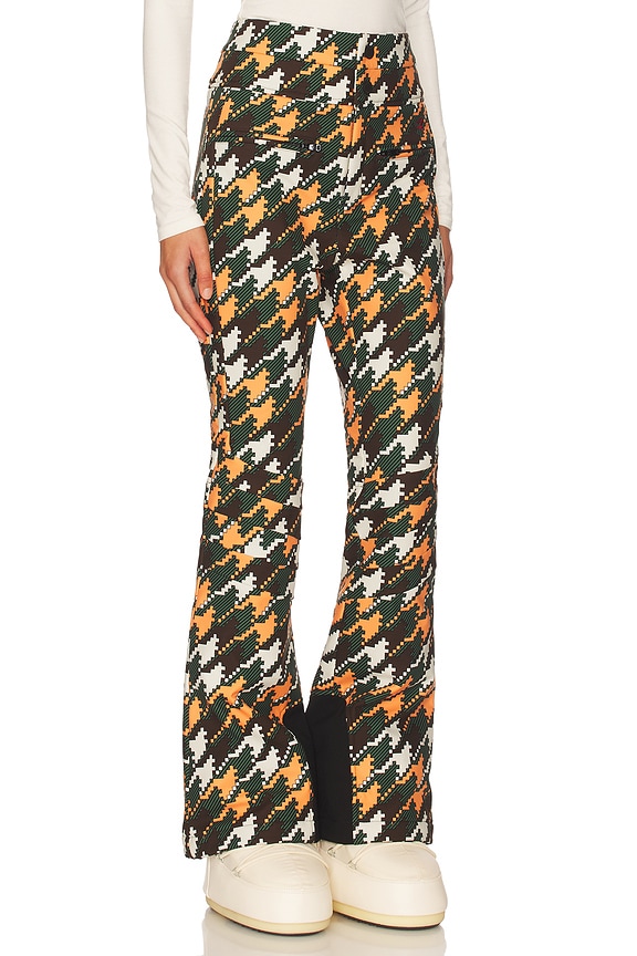 view 2 of 6 Aurora High Waist Ski Pant in Green Scratch Houndstooth