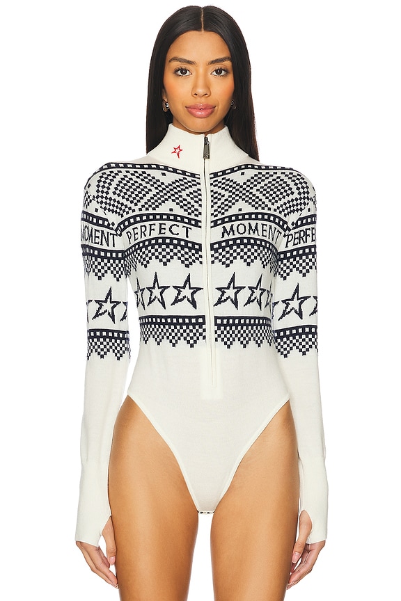 view 2 of 5 Holiday Bodysuit in White & Blue