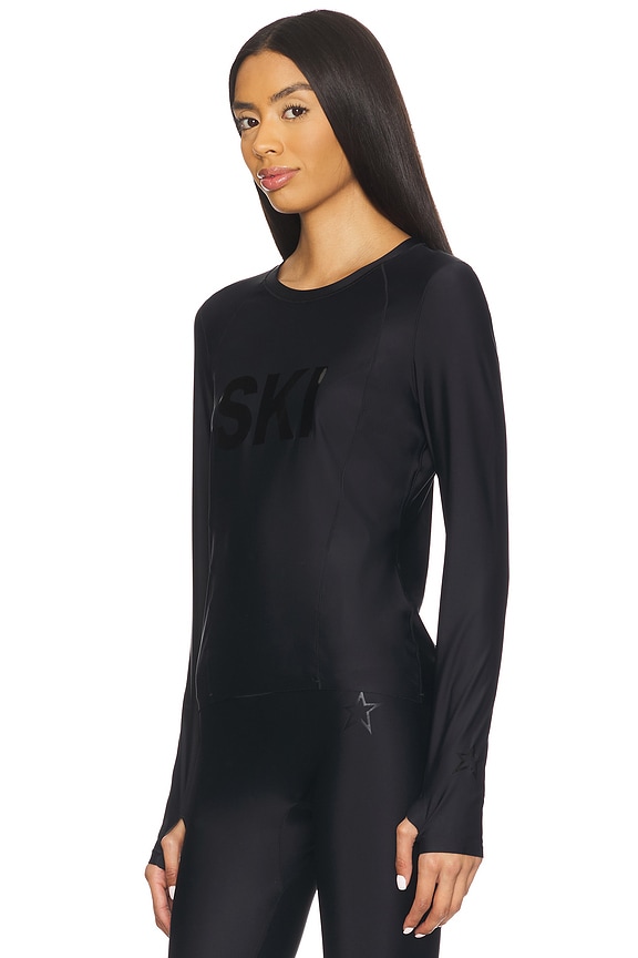 view 2 of 4 Ski Crew Baselayer Top in Black