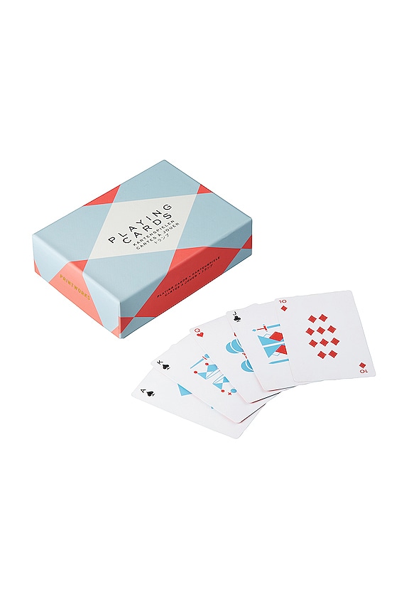 view 2 of 2 CARTES À JOUER DOUBLE PLAYING CARDS in Blue & Red