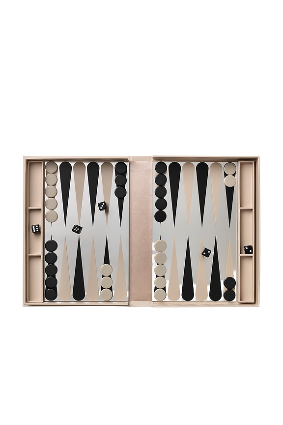 view 1 of 6 Art Of Backgammon Mirror Edition in Beige & Clear