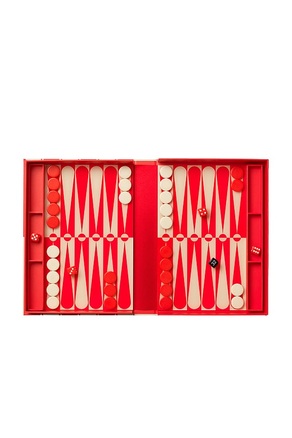 view 1 of 6 Art Of Backgammon in Red & Cream