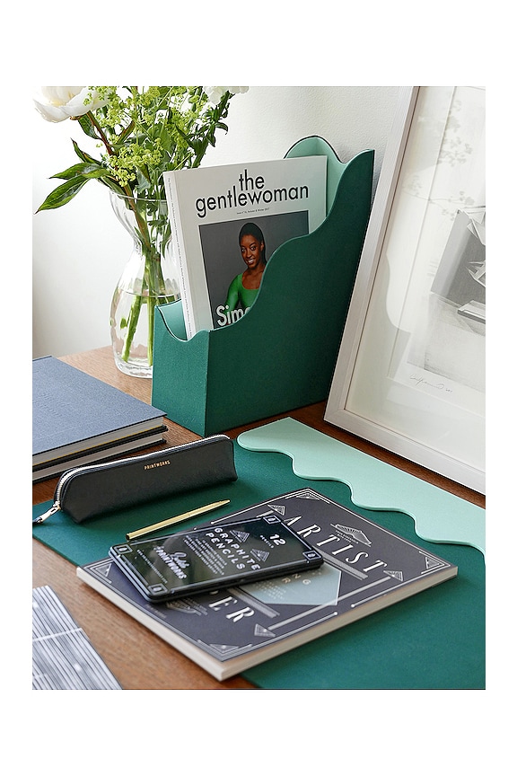 view 2 of 2 Magazine Rack in Green & Turquoise