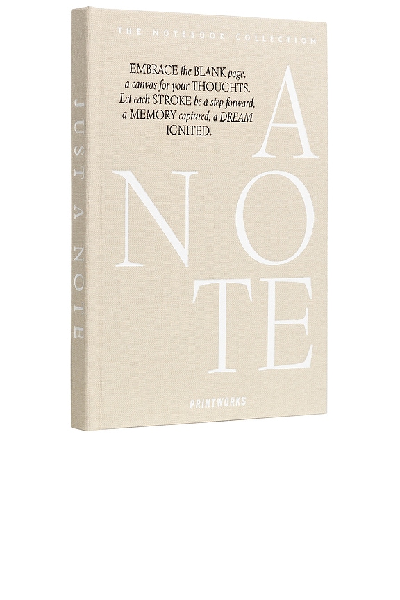 view 2 of 3 Just A Note Notebook in Beige