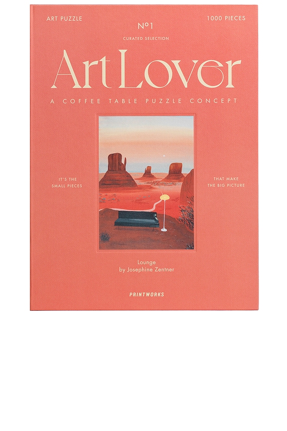 view 1 of 7 Art Lover Book Puzzle 1000 Pieces in Lounge in Multi