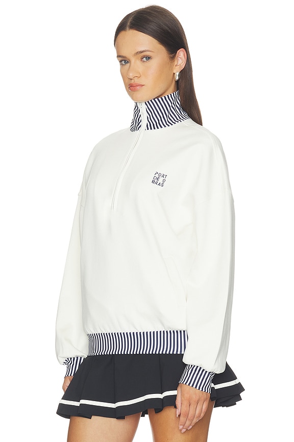 view 2 of 5 Signature Sweater in Chantilly & Navy Stripes