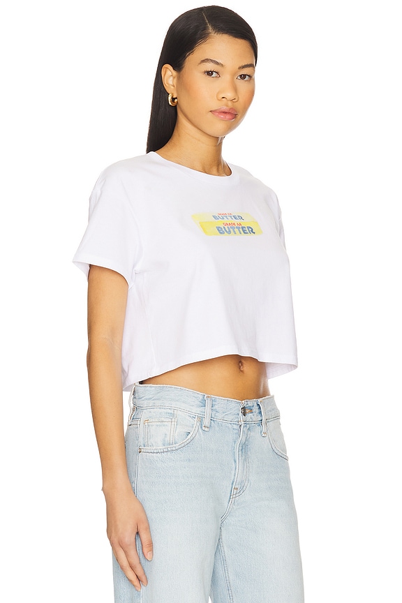 view 2 of 4 Butter Stick Crop Top in White