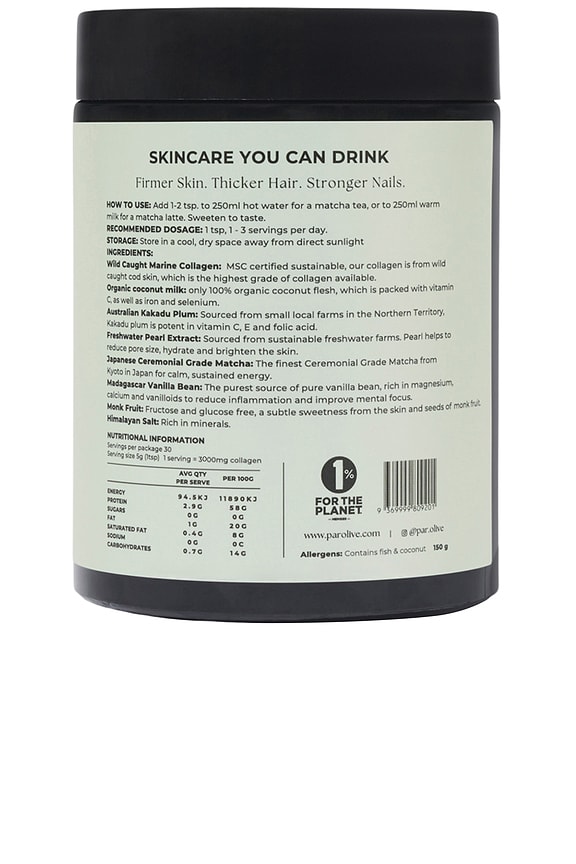 view 2 of 6 Ceremonial Grade Matcha Pearl Marine Collagen Superpowder in Ceremonial Grade Matcha