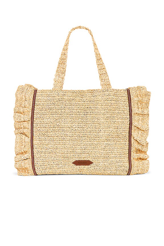view 1 of 4 The Sogno Beach Tote with Ruffle in Natural